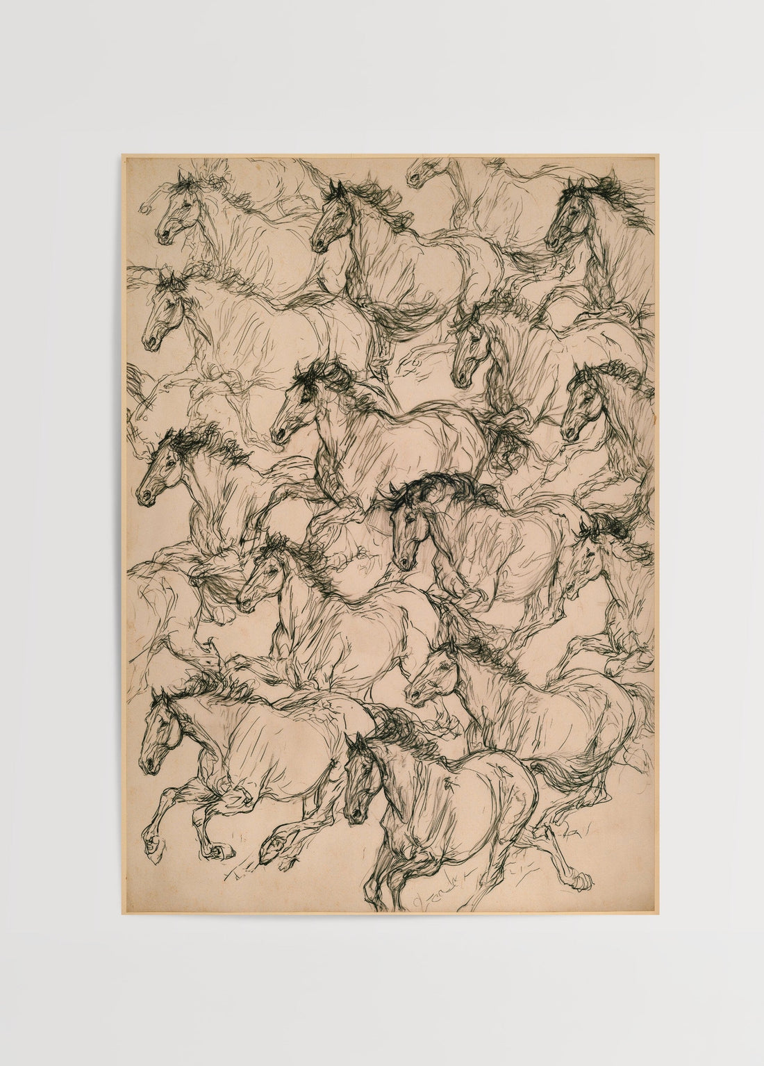 Franz Marc At the Gallop Poster poster baskı mockup 1