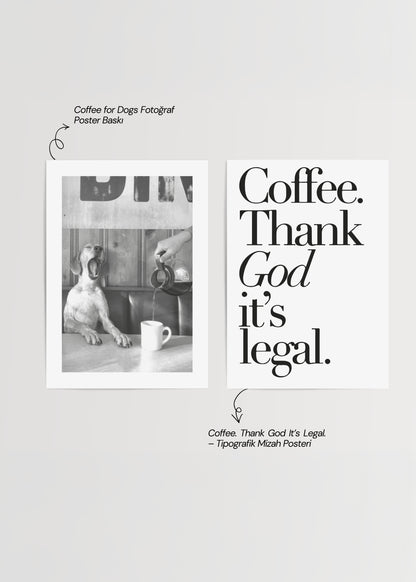 Coffee &amp; Dog 2’li Poster Seti