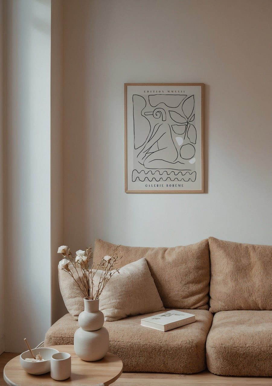 Galerie Bohéme çizgi sanatı soyut form poster