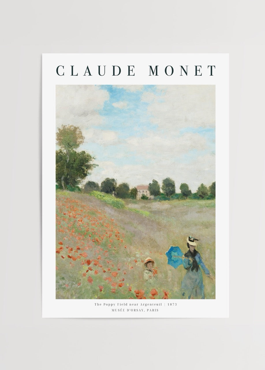 Claude Monet’nin Argenteuil yakınlarında çizdiği gelincik tarlası tablosundan ilham alınarak hazırlanmış poster.