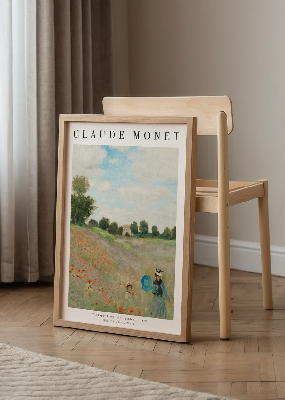 Claude Monet’nin Argenteuil yakınlarında çizdiği gelincik tarlası tablosundan ilham alınarak hazırlanmış poster.