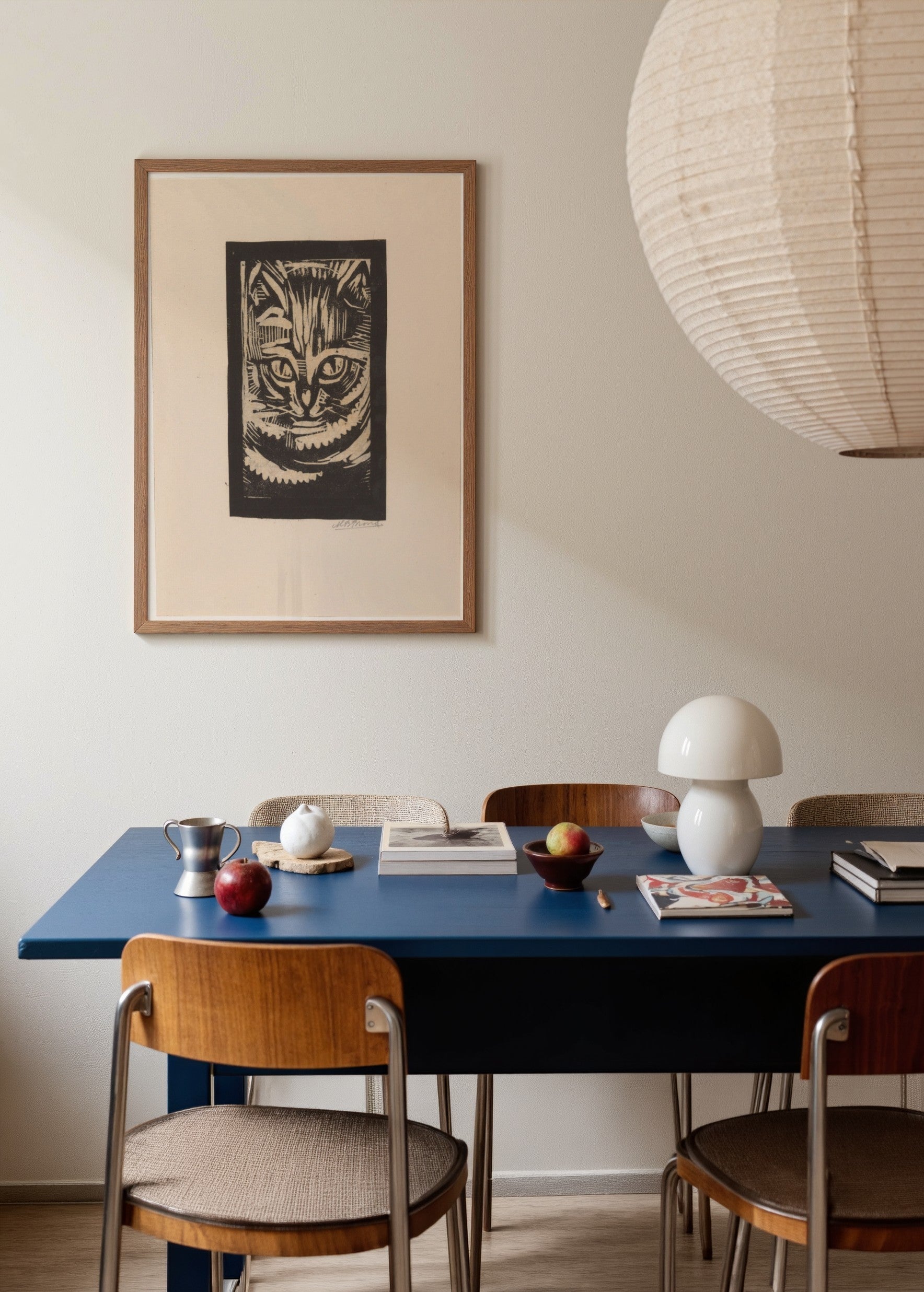 Göz Alıcı Kedi Portresi poster baskı mockup 1
