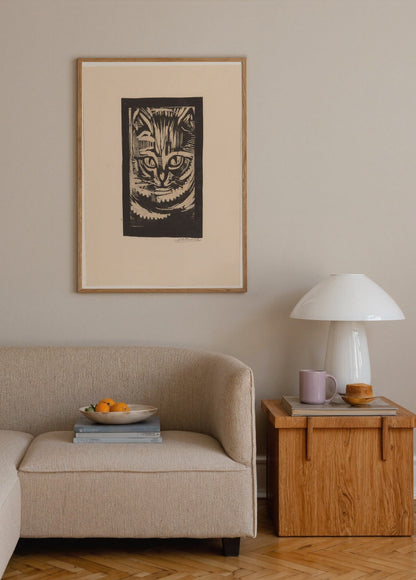 Göz Alıcı Kedi Portresi poster baskı mockup 2