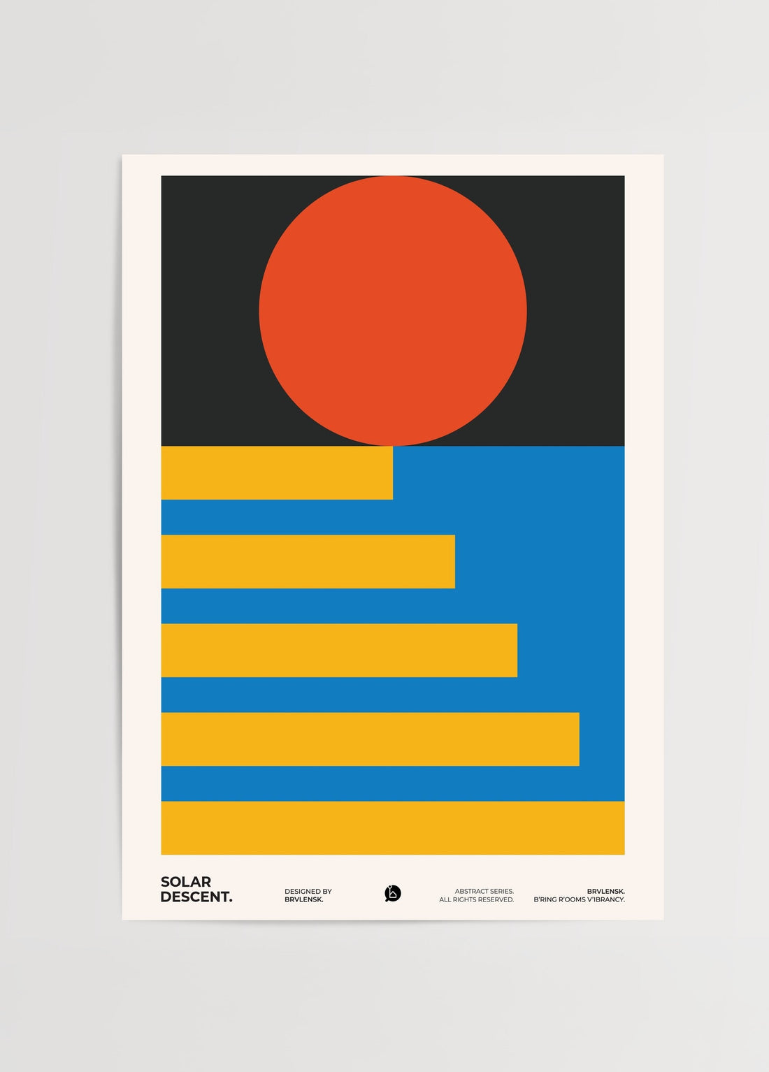 BRVLENSK Solar Descent Poster poster baskı mockup 1
