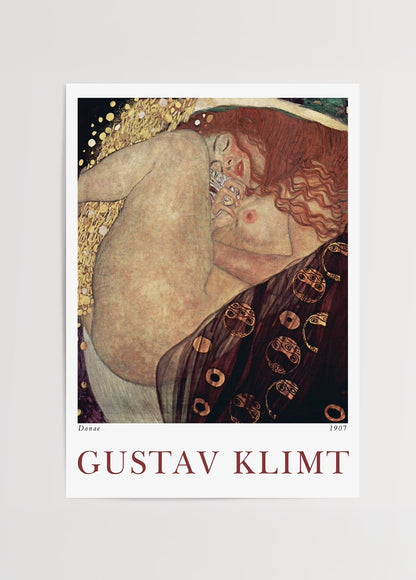 Gustav Klimt’in mitolojik ve erotik eseri Danae’den uyarlanan sanat posteri baskısı