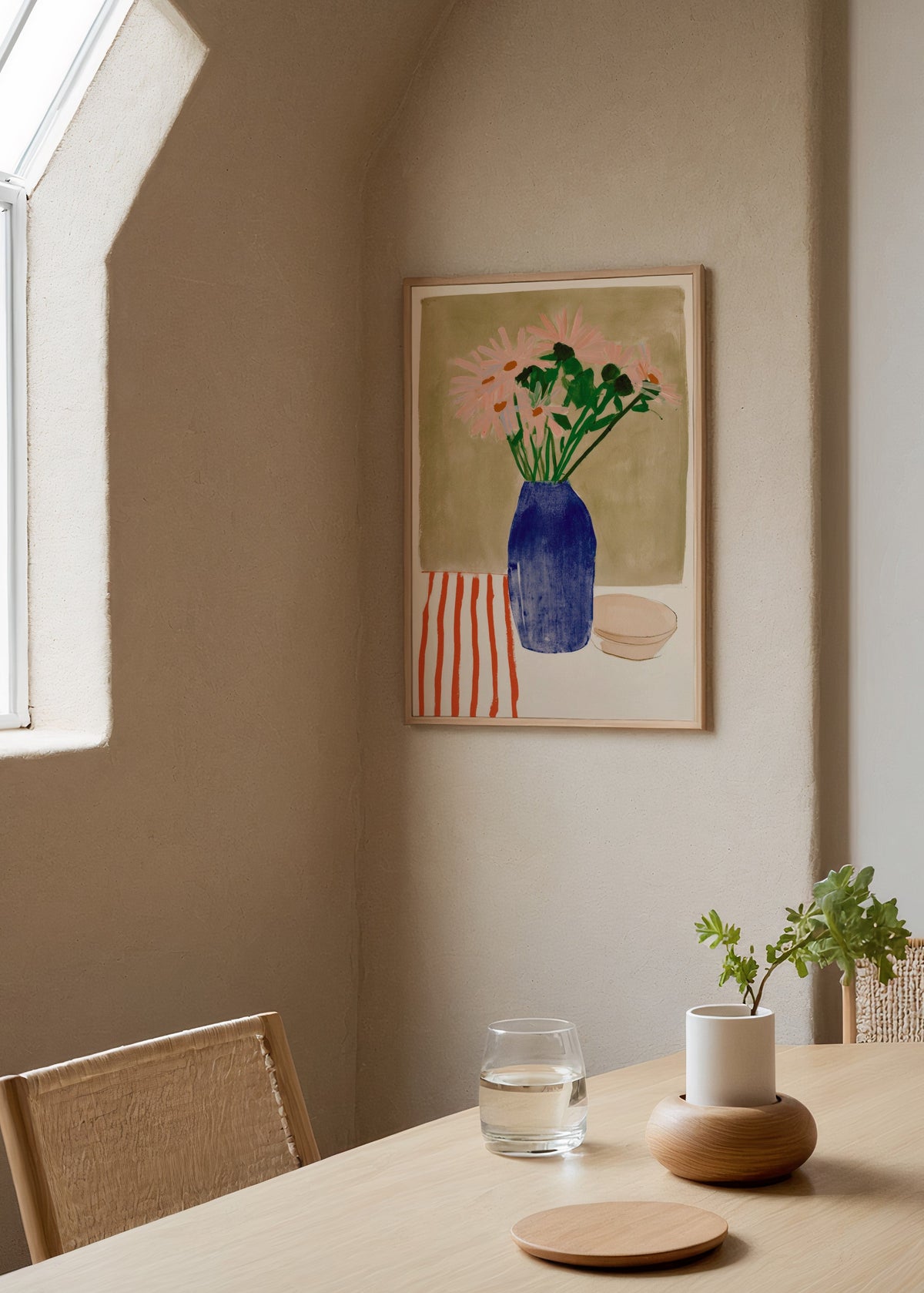 Henri Matisse Daisy in a Blue Vase Poster poster baskı mockup 3