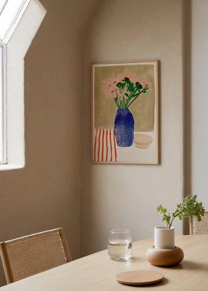Henri Matisse Daisy in a Blue Vase Poster poster baskı mockup 3