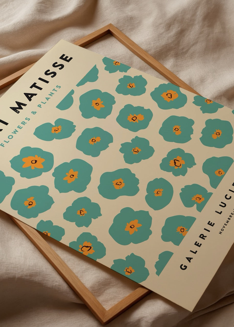 Henri Matisse Flowers &amp; Plants çiçek desenli poster baskı, modern sanat dekorasyonu
