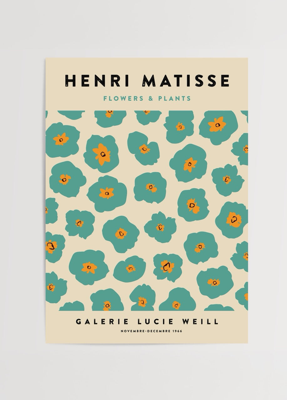 Henri Matisse Flowers &amp; Plants çiçek desenli poster baskı, modern sanat dekorasyonu
