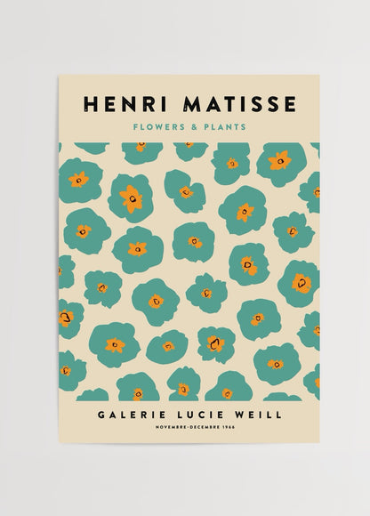 Henri Matisse Flowers &amp; Plants çiçek desenli poster baskı, modern sanat dekorasyonu
