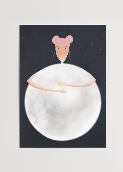 Hug the Moon Poster Baskı