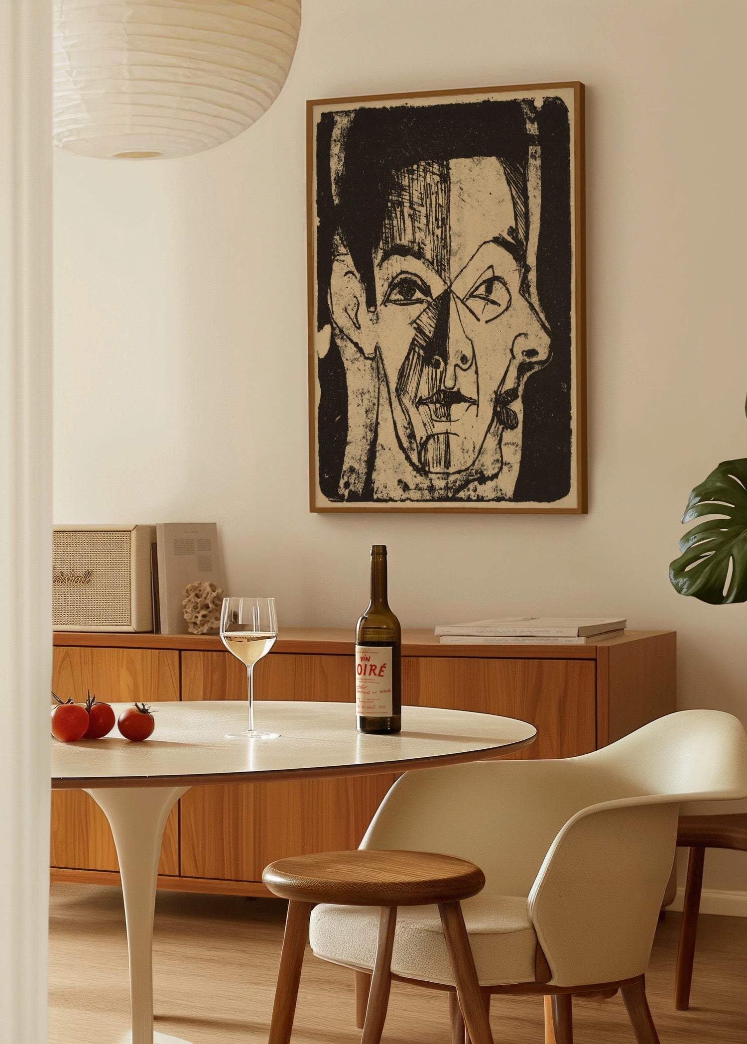 İnsan Yüzü Çalışması Poster Baskı Ernst Ludwig Kirchner poster baskı mockup 2