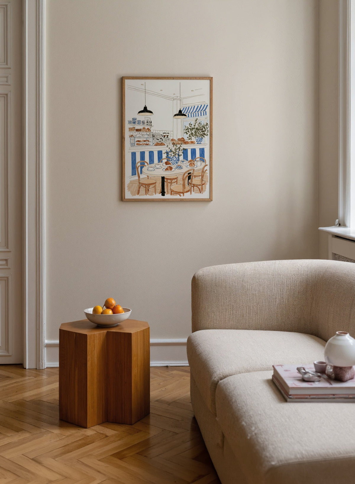 Görsel Sanatçı Kafe İç Mekanı Poster poster baskı mockup 2