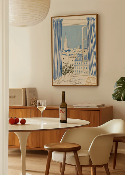Caarinova Empire State Building View Poster poster baskı mockup 4