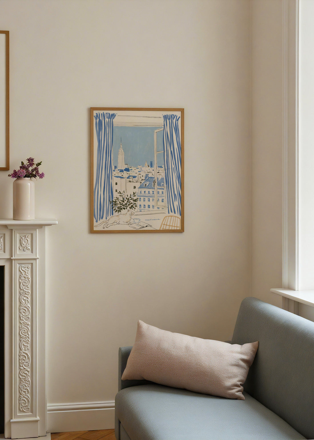 Caarinova Empire State Building View Poster poster baskı mockup 2