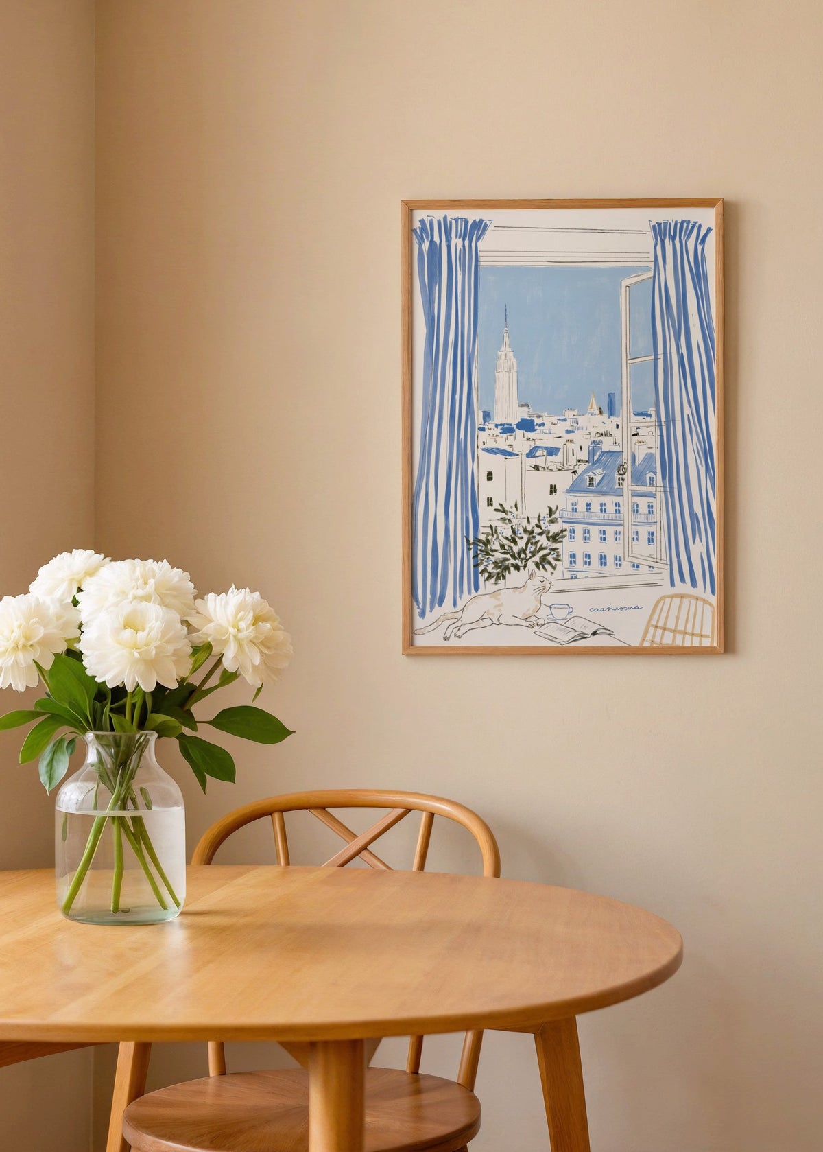 Caarinova Empire State Building View Poster poster baskı mockup 3