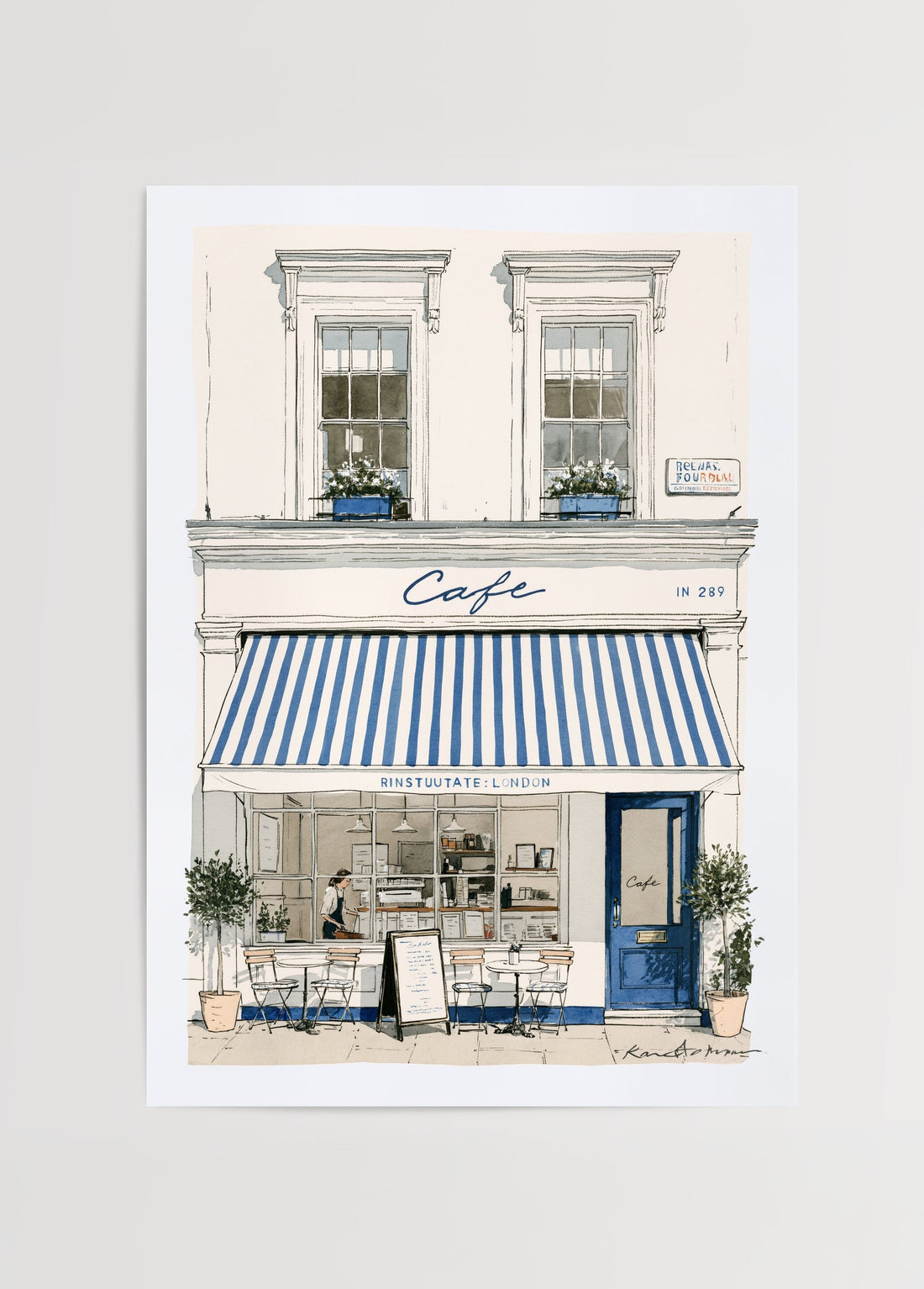 Keren T. Williams Cafe Poster poster baskı mockup 1