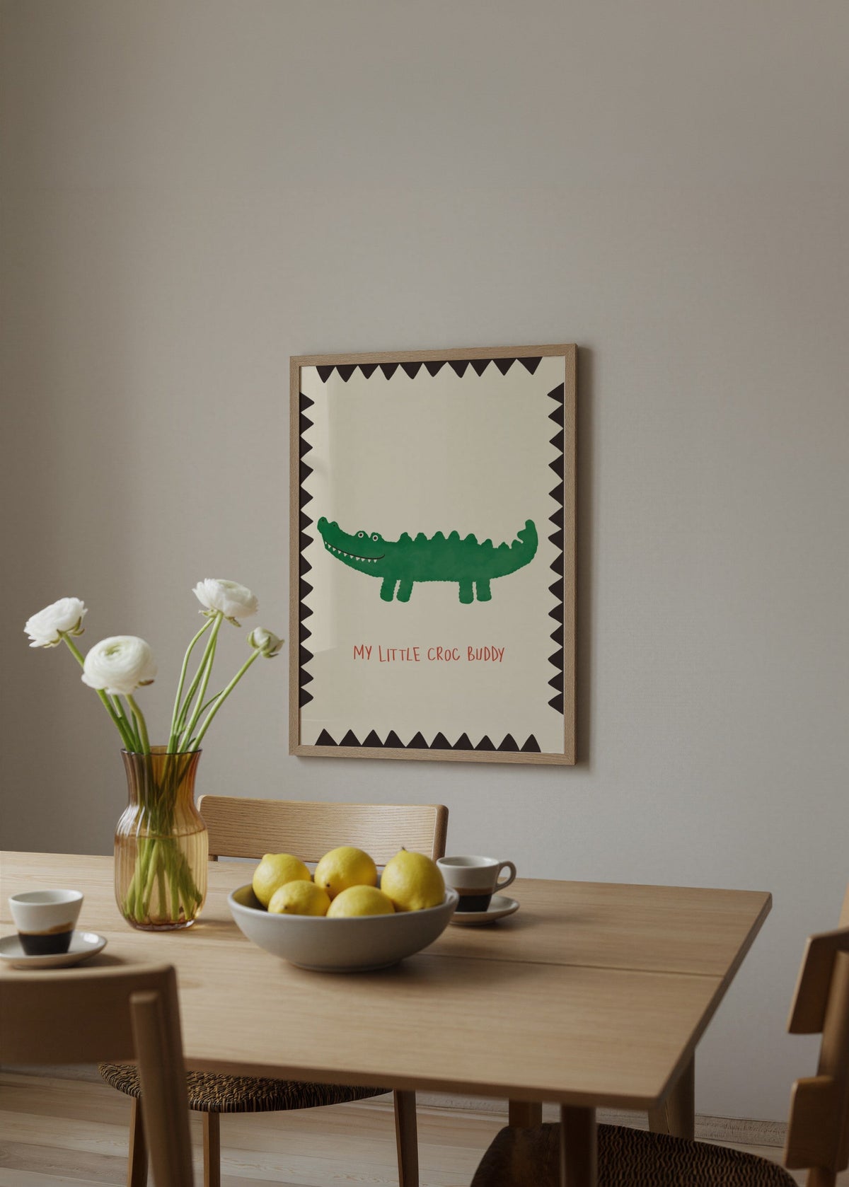 Bilinmeyen Crocodile Illustration Poster poster baskı mockup 4