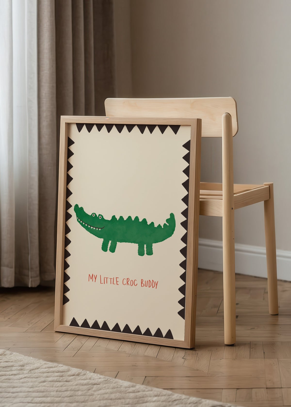 Bilinmeyen Crocodile Illustration Poster poster baskı mockup 3