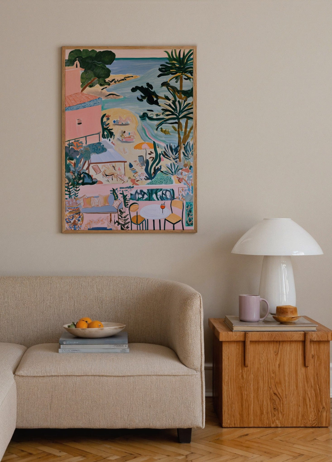 Léa Morel Breezy Beach Scene Poster poster baskı mockup 2