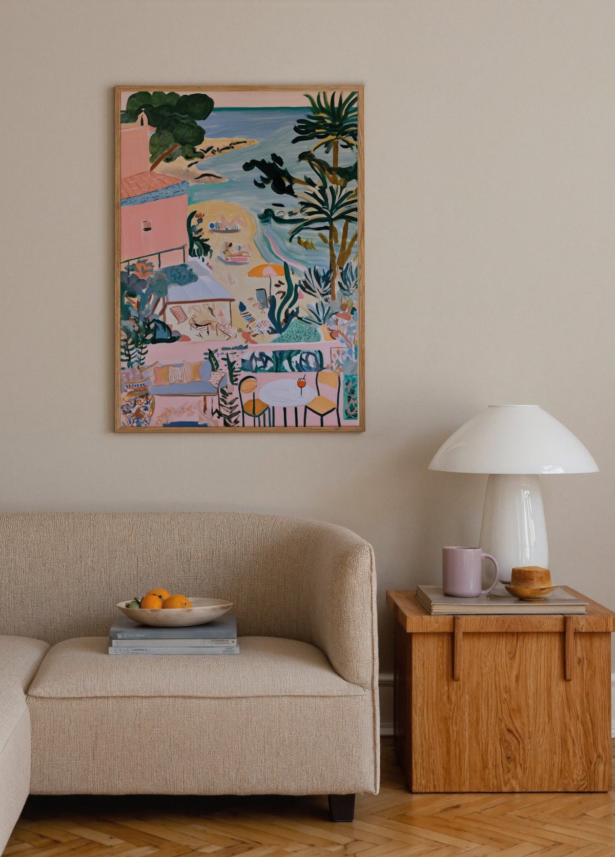 Léa Morel Breezy Beach Scene Poster poster baskı mockup 2