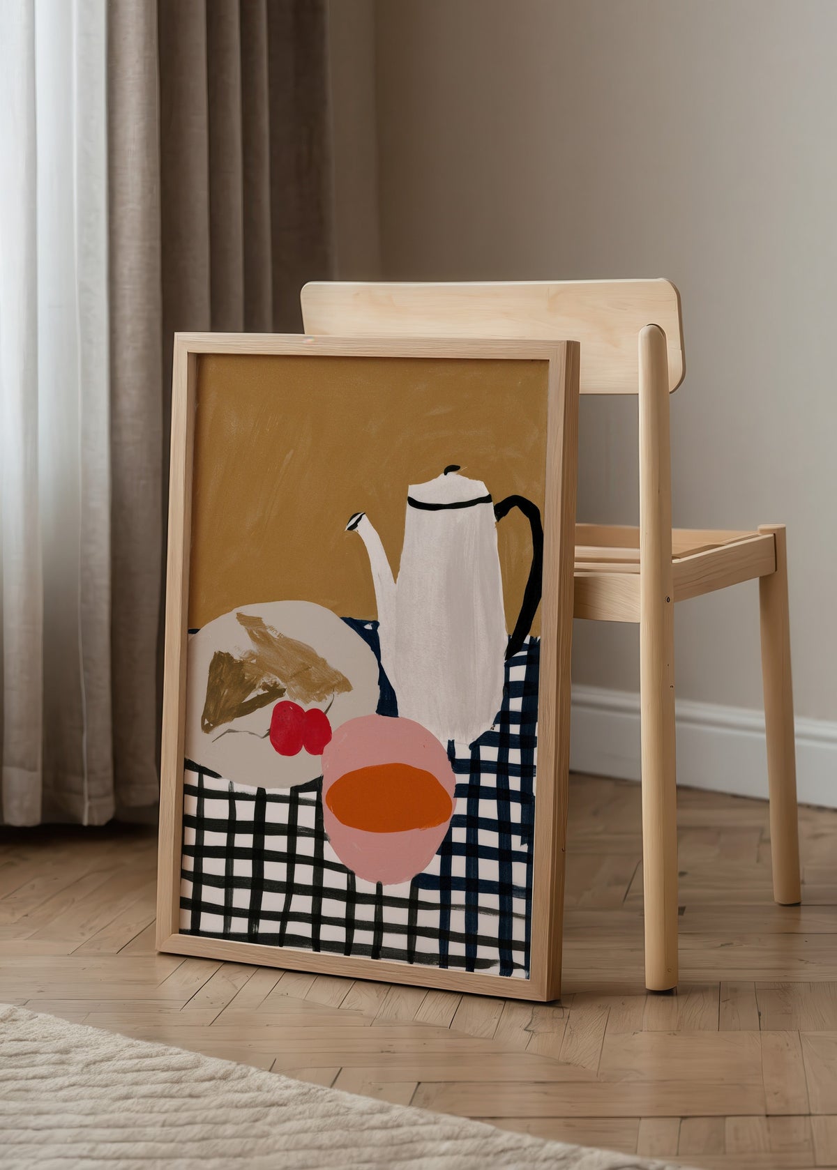 Léa Morel Çaydanlık ve Tabaklar Poster poster baskı mockup 3