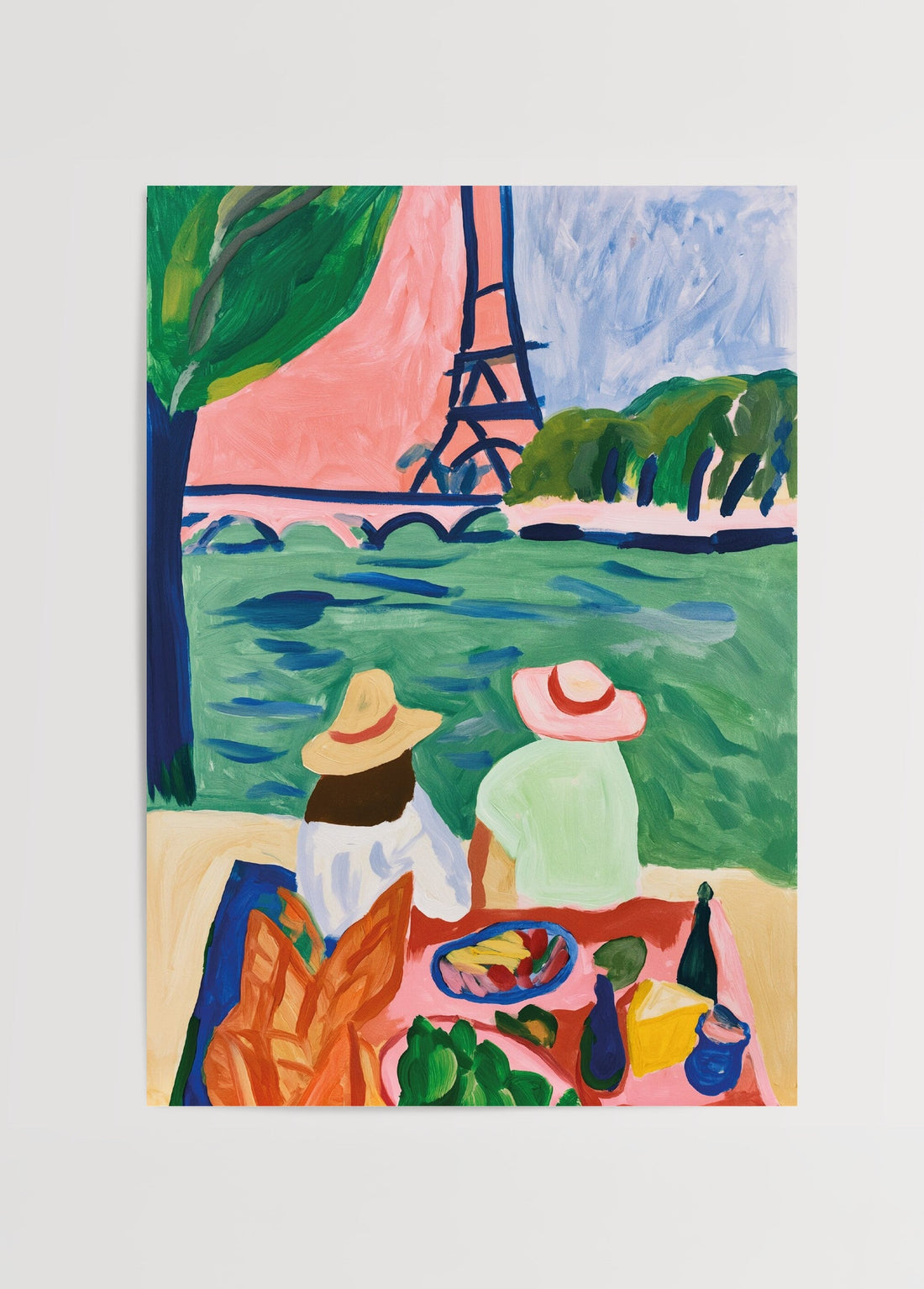 Léa Morel Paris Picnic Poster poster baskı mockup 1