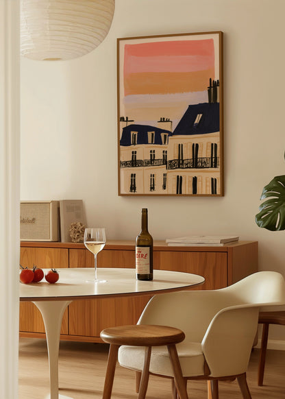 Léa Morel Parisian Rooftops Poster poster baskı mockup 3
