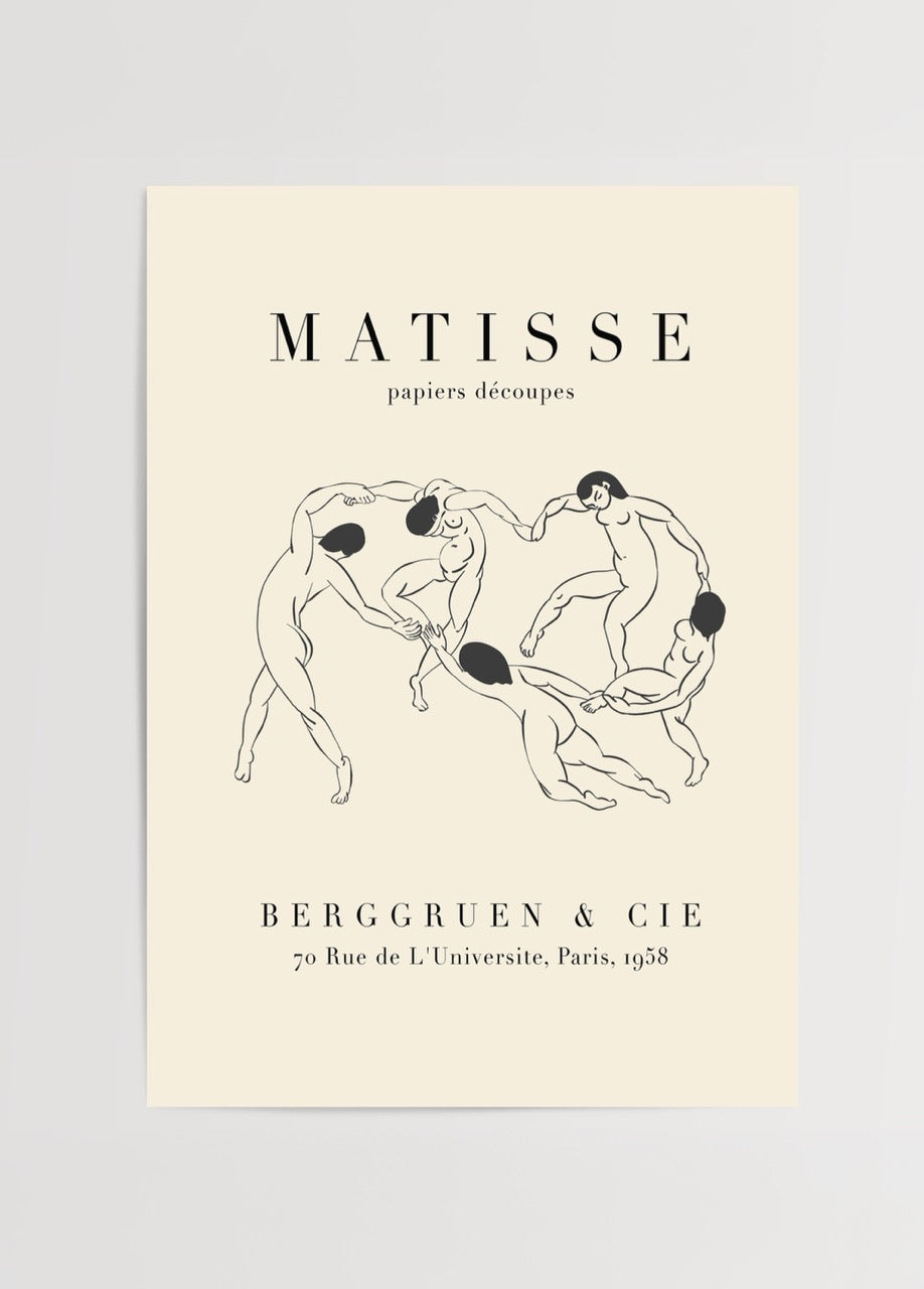 Matisse figüratif dans posteri – Berggruen &amp; Cie Paris 1958.
