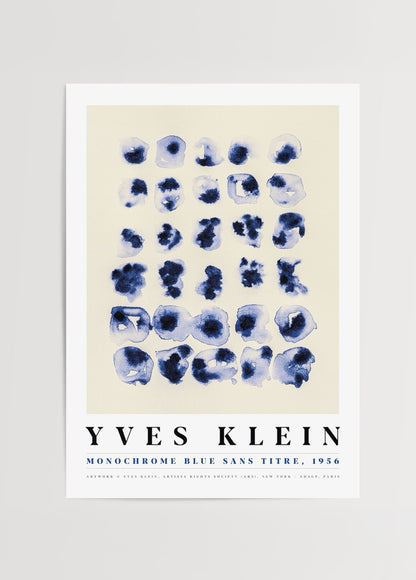 Blue Rhythm Grid – Yves Klein Poster Baskı