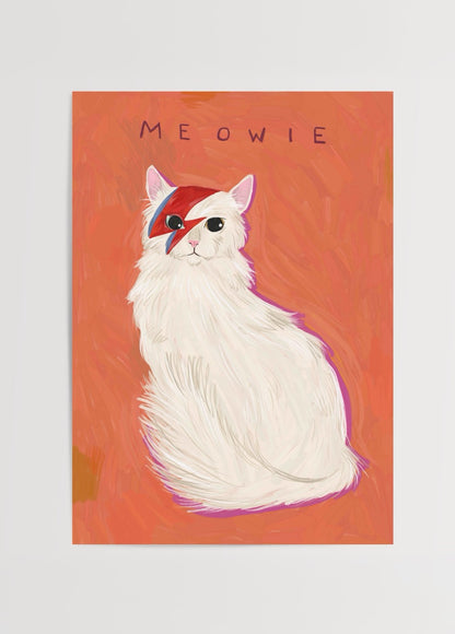 nazlı tarcan meowie modern kedi illüstrasyon poster baskı