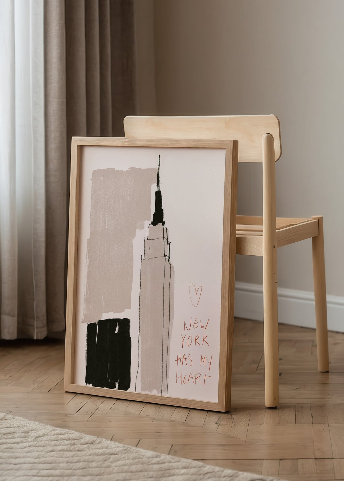 Léa Morel New York Has My Heart Poster poster baskı mockup 3