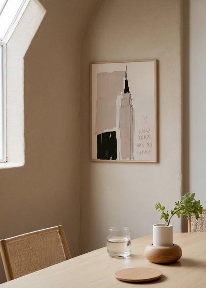 Léa Morel New York Has My Heart Poster poster baskı mockup 4