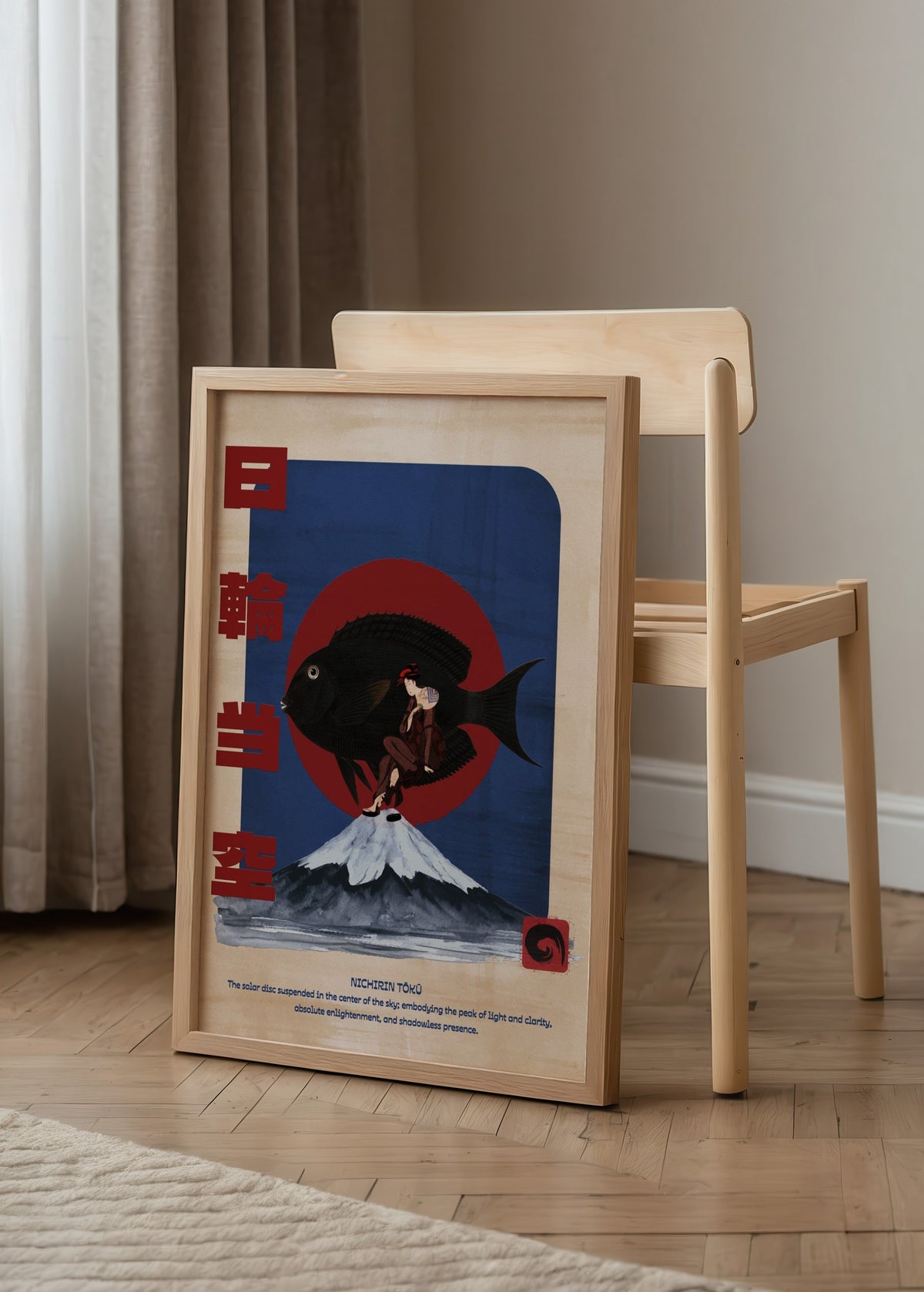 NICHIRIN TŌKŪ Güneş Dili Poster poster baskı mockup 3