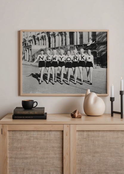 NYC Vintage Grup Fotoğrafı Poster Baskı