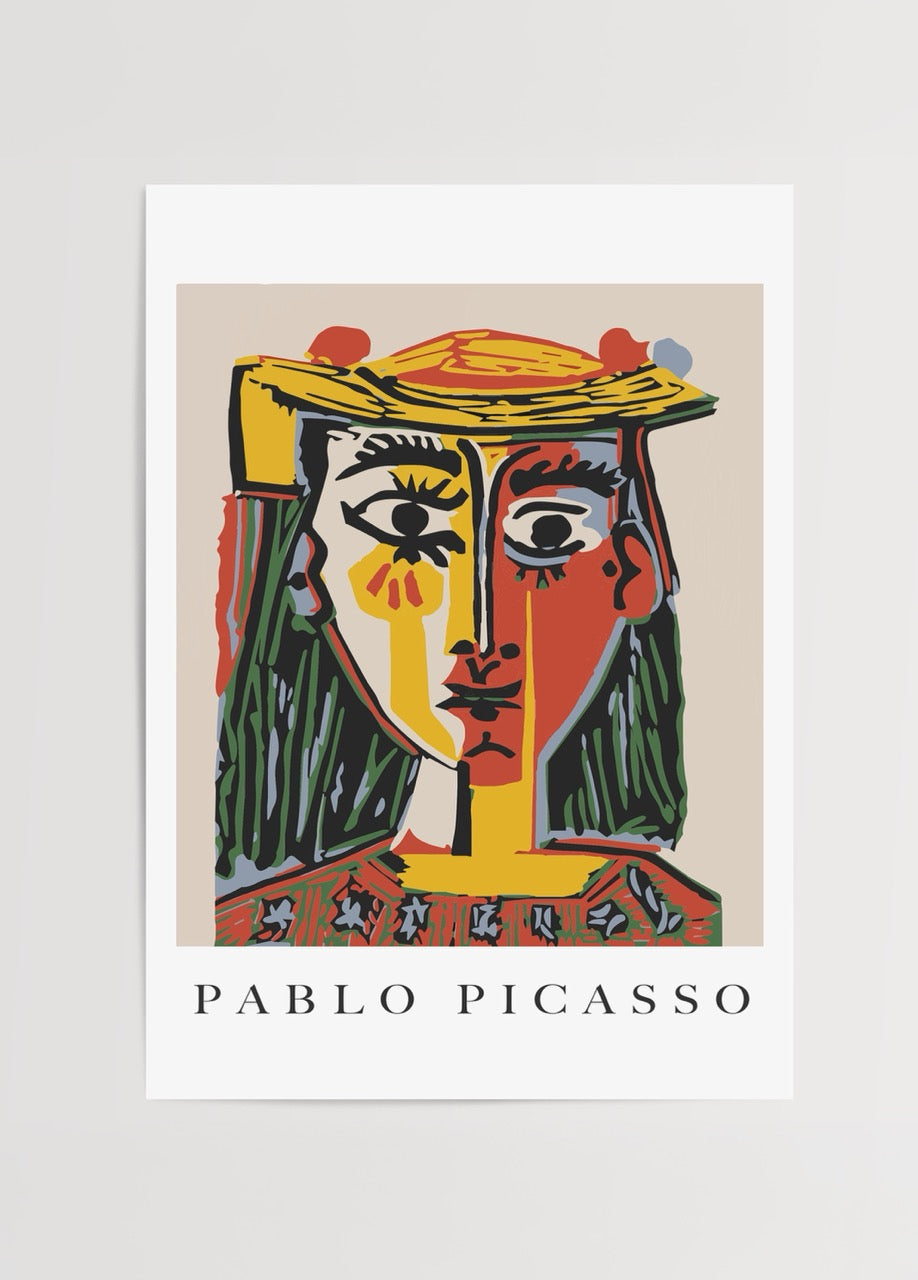 Pablo Picasso kadın portresi kübist poster baskı