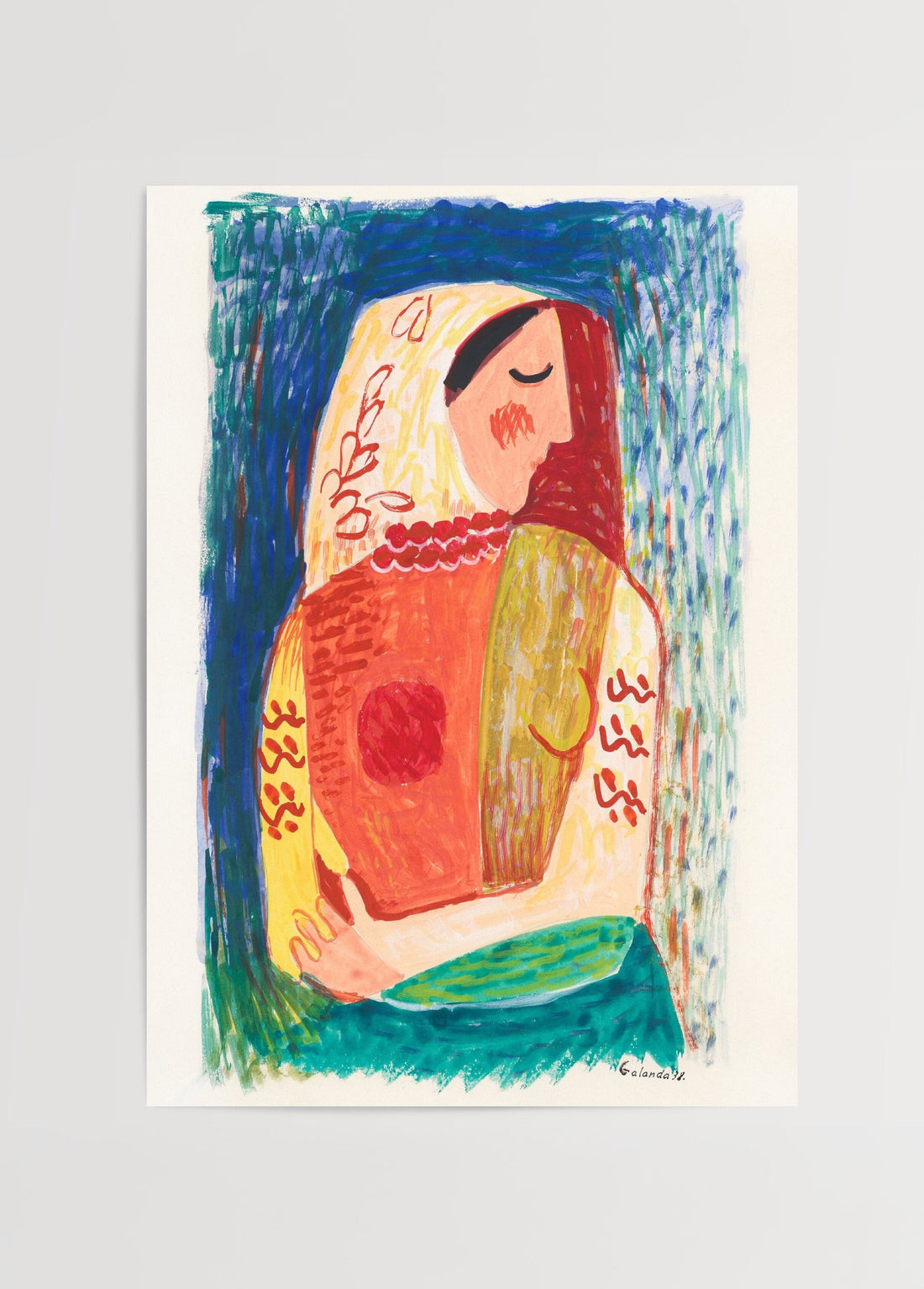 Pablo Picasso Kadın Portresi Poster poster baskı mockup 1