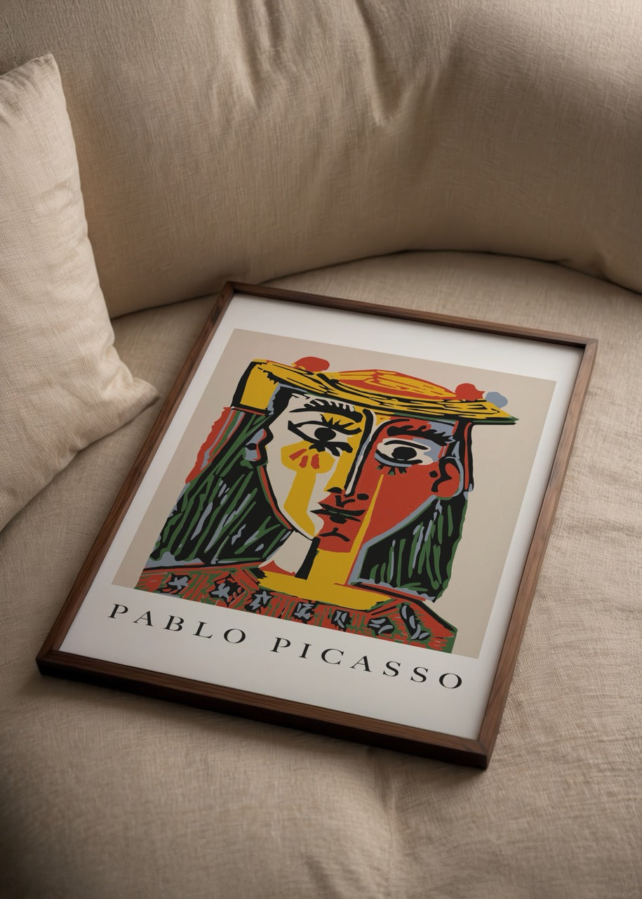 Pablo Picasso kadın portresi kübist poster baskı
