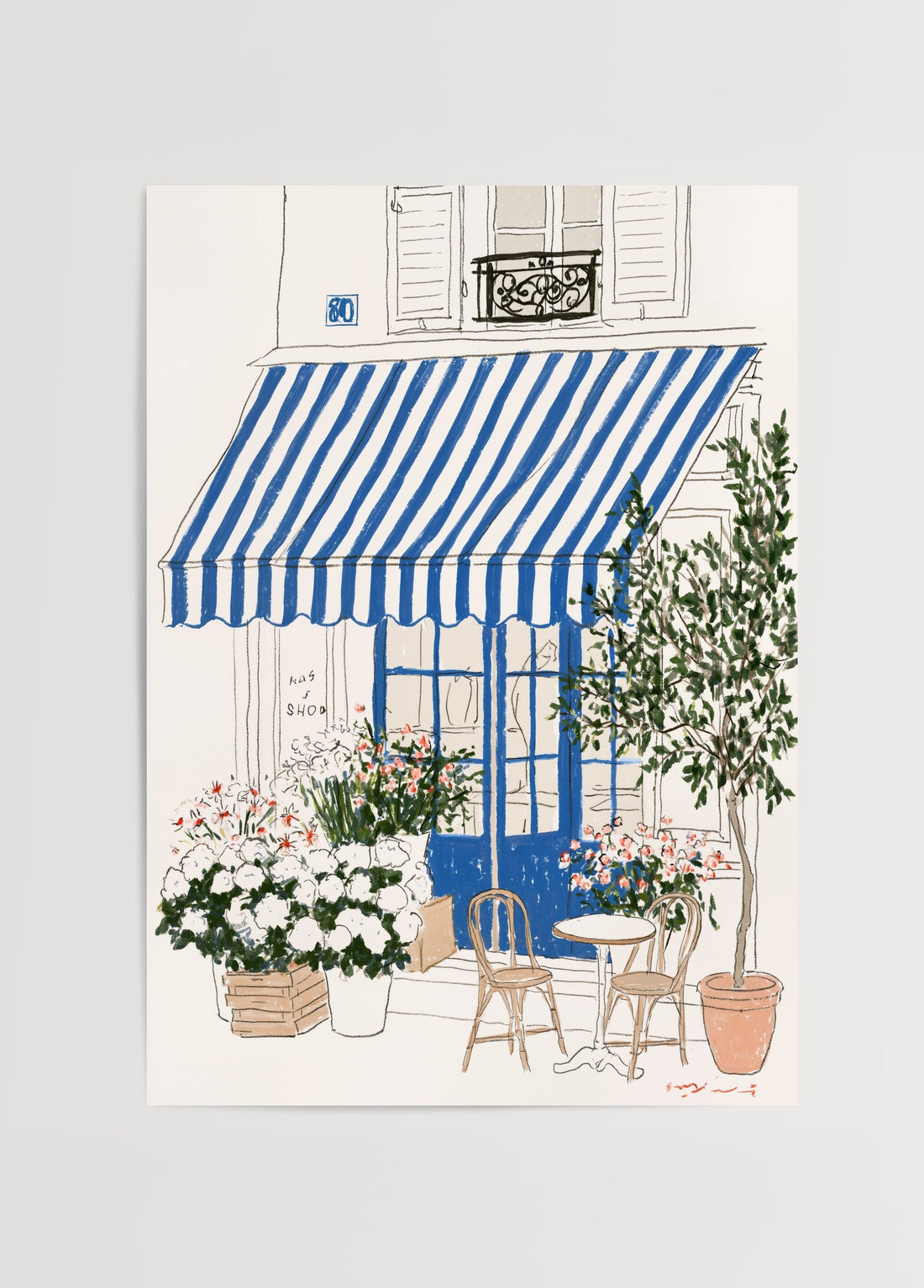 Unknown Paris Cafe Poster poster baskı mockup 1