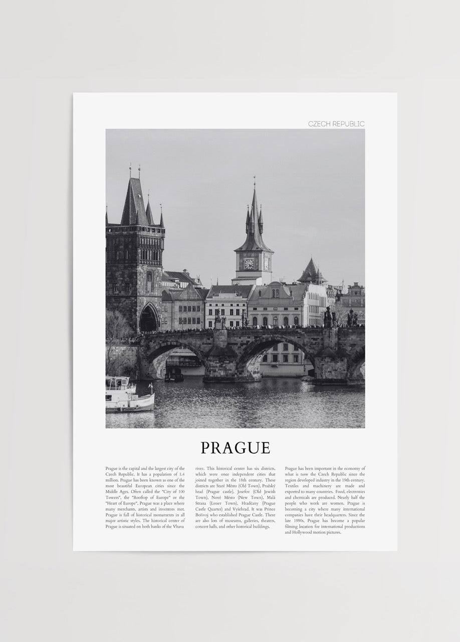 Prag Şehir Manzarası Poster Baskı