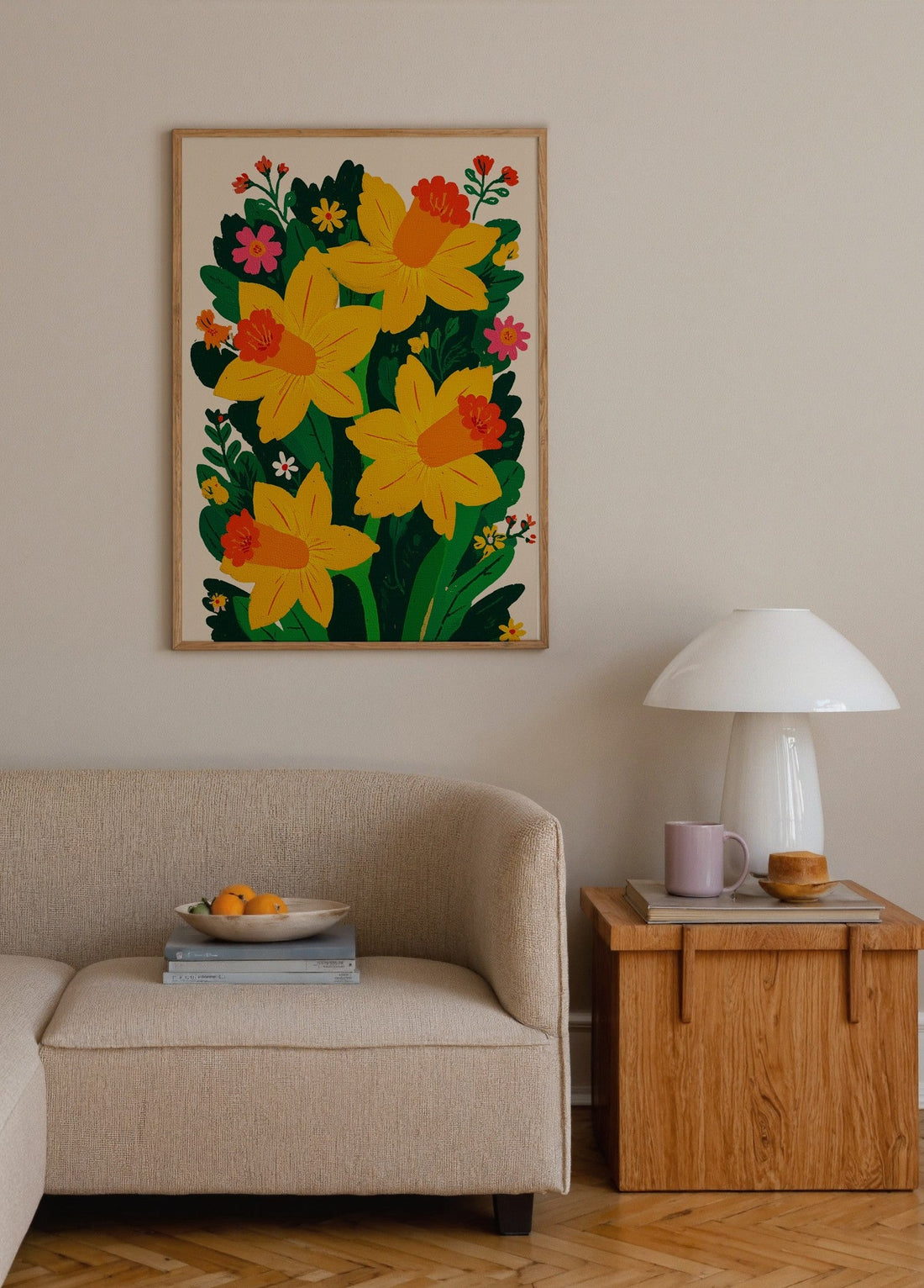 Renkli Çiçek Baharı poster baskı mockup 1