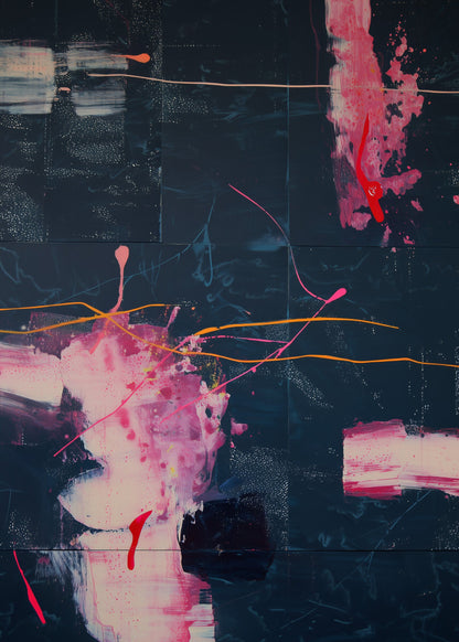 Renkli Duygular poster baskı, modern ve soyut tasarımı ile duvar dekorasyonunuza canlılık katacak.