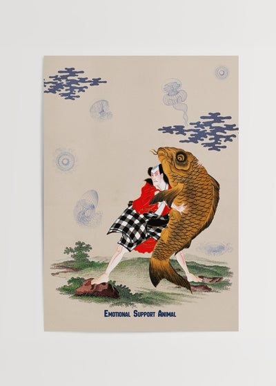 Emotional Support Animal Poster Baskı