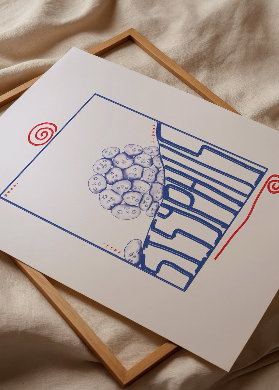 sisyphus – Zeynep Kul İllüstrasyon Posteri