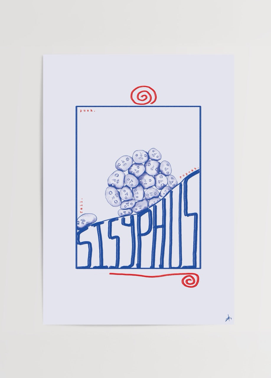 sisyphus – Zeynep Kul İllüstrasyon Posteri