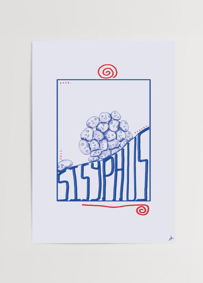 sisyphus – Zeynep Kul İllüstrasyon Posteri