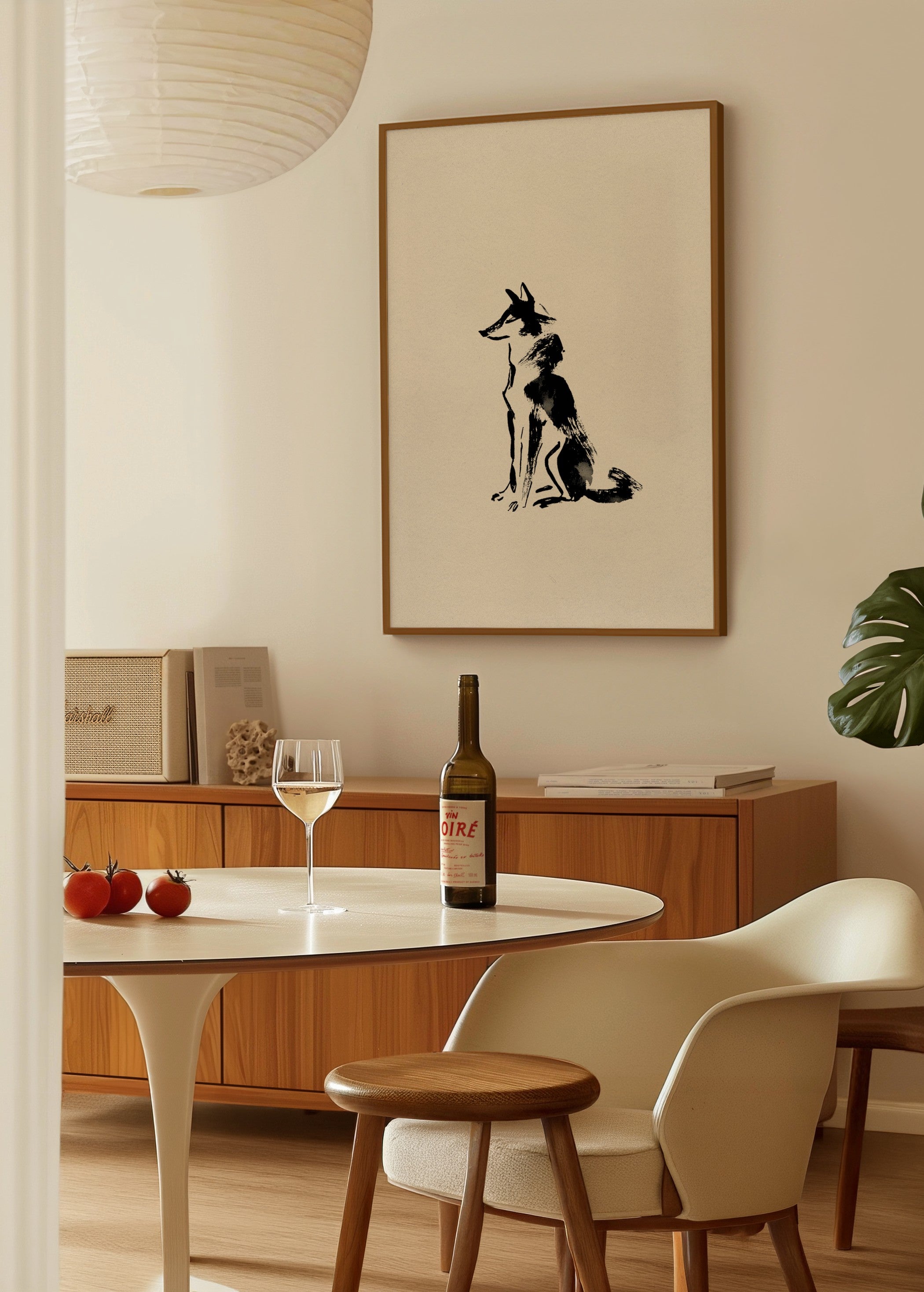 Siyah Mürekkep Köpek Poster poster baskı mockup 2