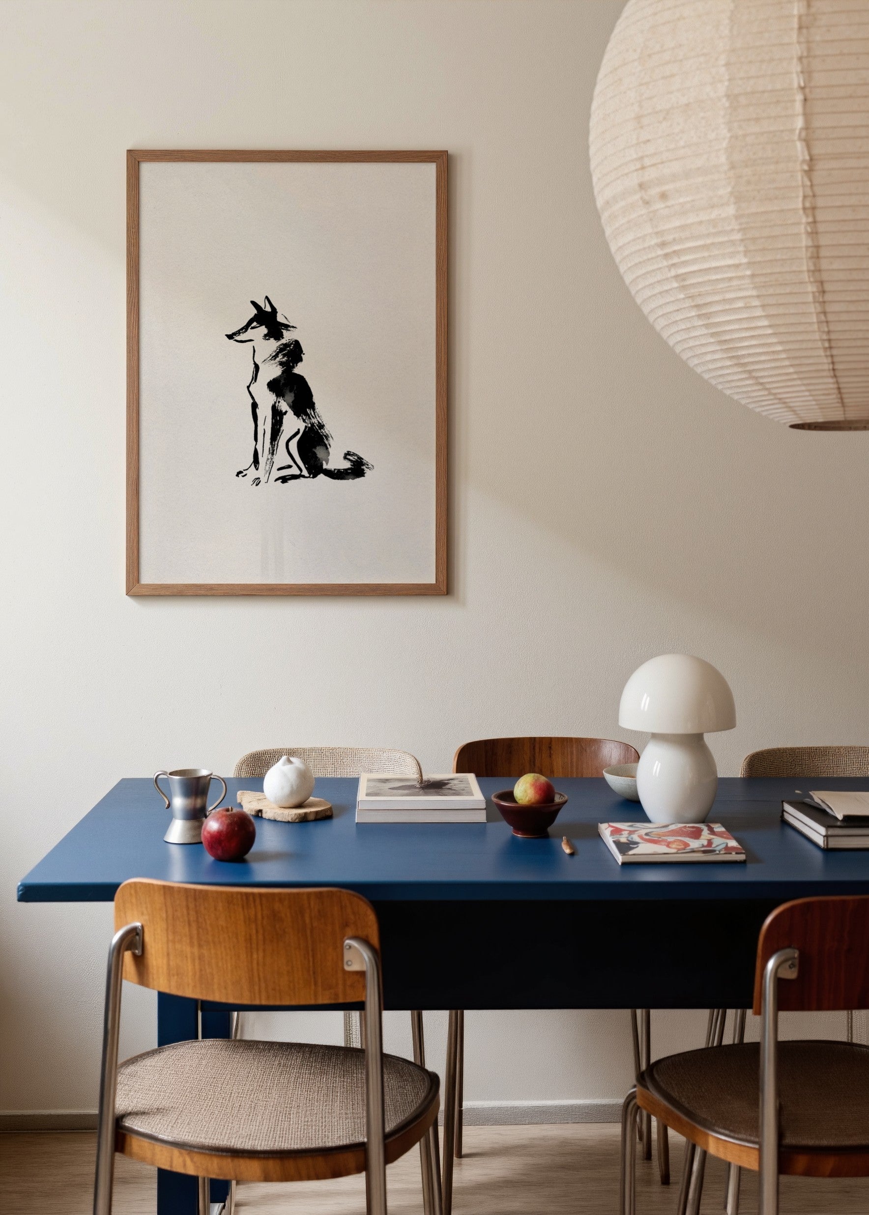 Siyah Mürekkep Köpek Poster poster baskı mockup 3