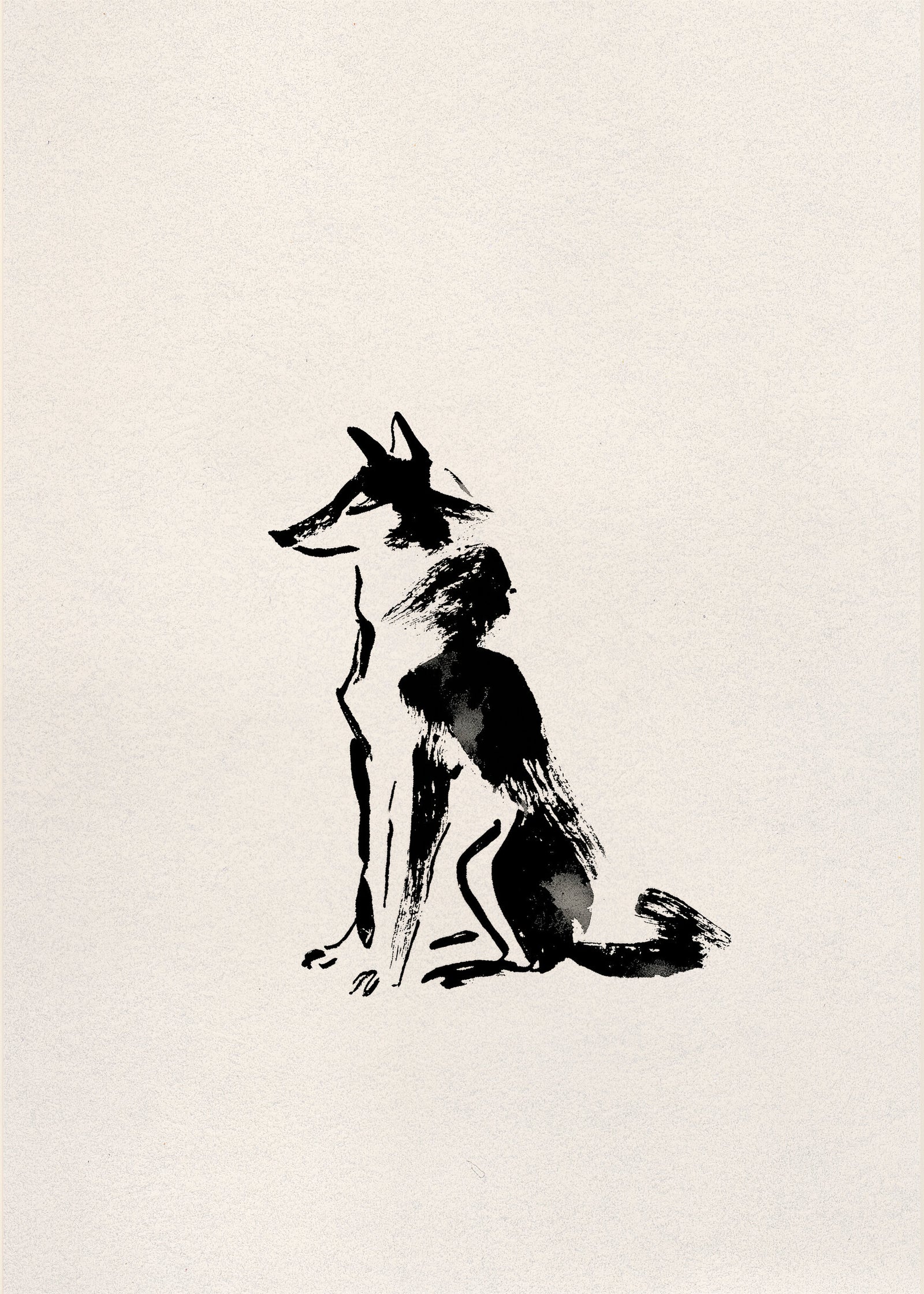 Siyah Mürekkep Köpek Poster Baskı