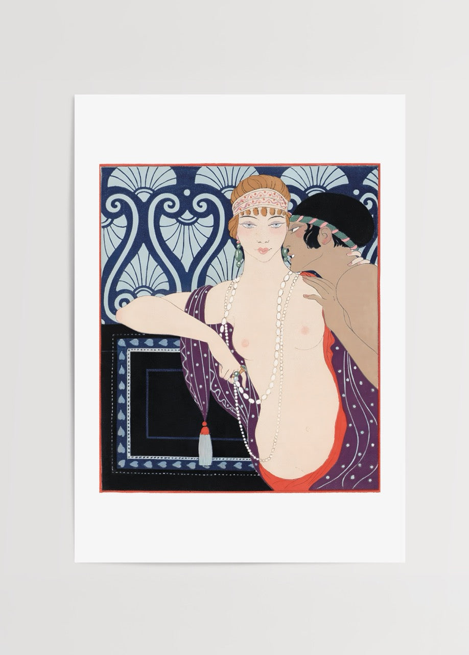 art deco kadin ilustrasyonu vintage moda posteri sortileges george barbier